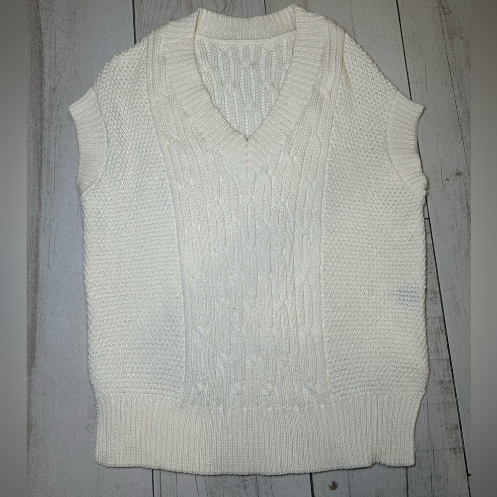 Women's White Sweater Vest